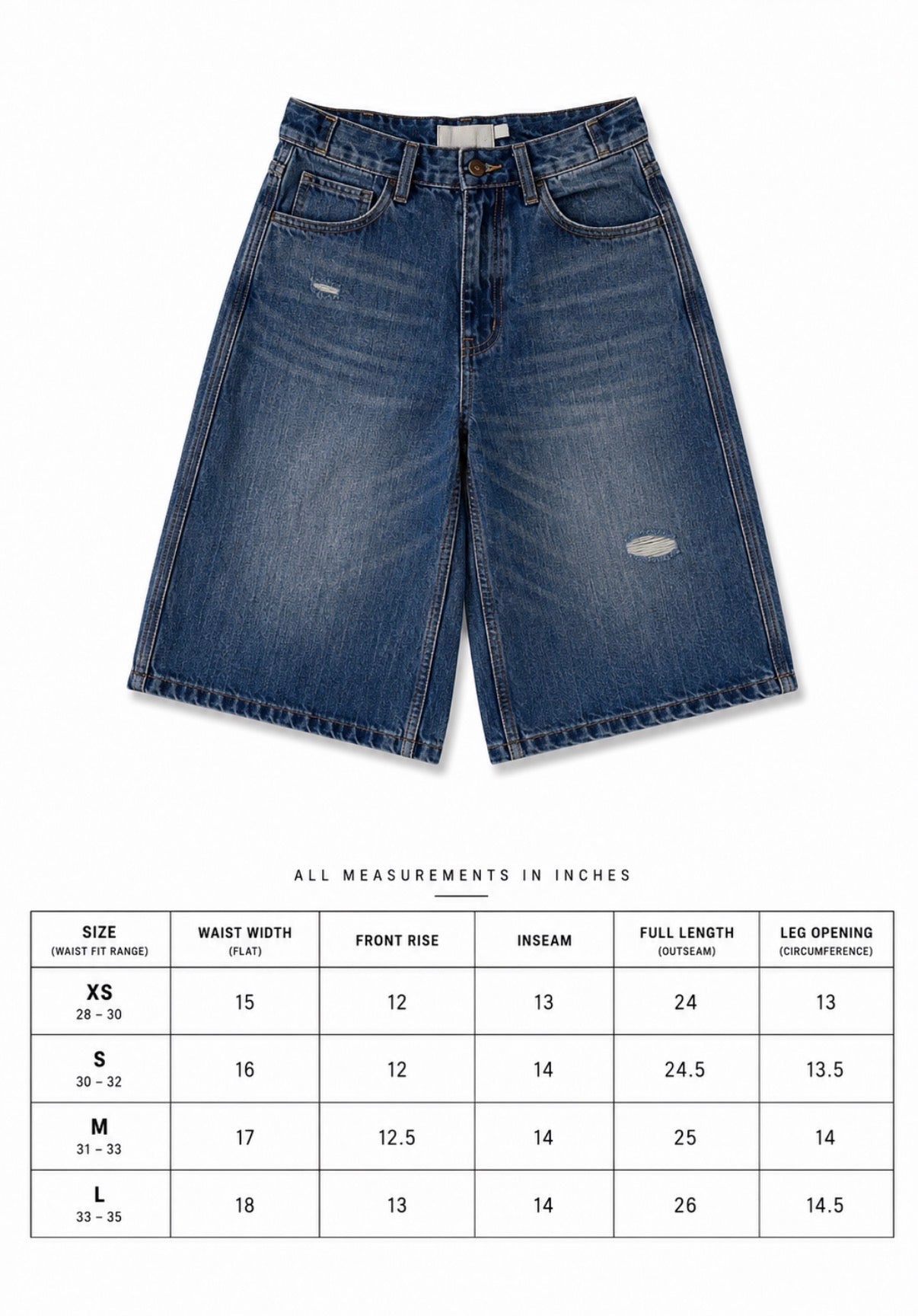 Distressed jorts
